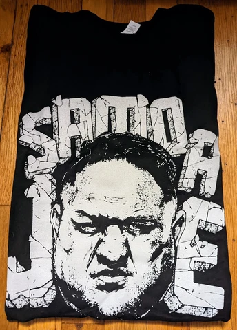 🔥 Brand New AEW Samoa Joe "Buster" T-Shirt Large L All Elite Crate Exclusive Cover