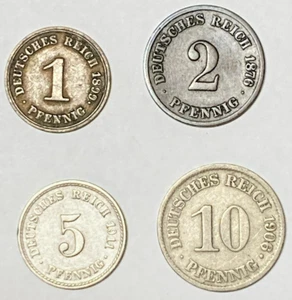 Lot of 9 European Coins: 19 - early 20 century: Germany, Austria, Italy - Picture 1 of 4