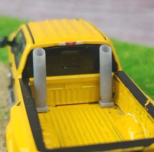 Pickup impresa en 3D escala 1:64 8" diésel pilas de escape inglete corte par de 2 - Imagen 1 de 1