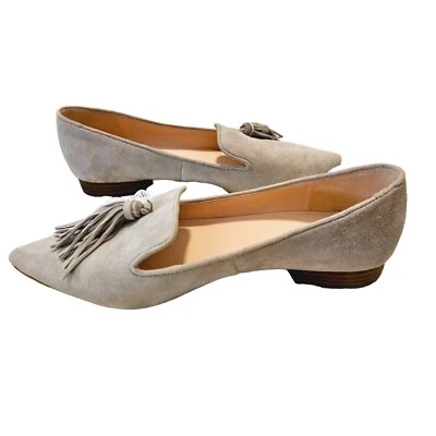 Kate Spade New York Beige Gamuza Borla Punta Plana Talla 6.5 B Foto 1 de 4