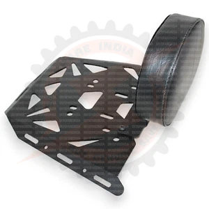 Top Rack With Pillion Backrest Compatible With Royal Enfield Himalayan 450 - Foto 1 di 23