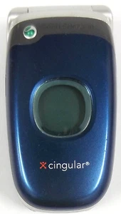Sony Ericsson Z300a - Blue and Silver ( AT&T / Cingular ) Rare Flip Cell Phone - Picture 1 of 3