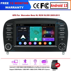 Für Mercedes SL R230 SL350 2005-2011 CarPlay Android 13 Autoradio GPS Navigaiton - Bild 1 von 23