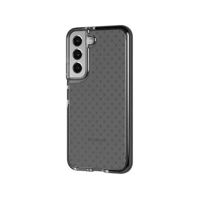 TECH21 EVO CHECK CASE FOR SAMSUNG GALAXY S22 IMPACT PROTECT SMOKEY BLK T21-9361 - Image 1 of 2