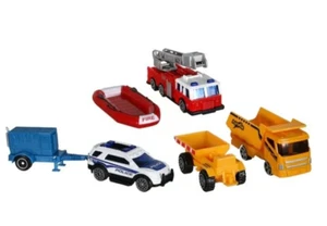 Nuevo juguete coleccionable Turbo Wheels - bomberos - policía y construcción 6 piezas - Imagen 1 de 6