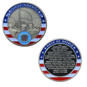 1780 Gift US Challenge Coin Commemorative Military Army First Salute Coast Guard - Picture 1 of 5