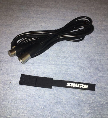 Shure 15’ Xlr To Xlr Heavy Duty Pro Microphone Cable For Mics 15 Foot+Strap Wire