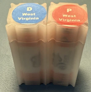2005 P D West Virginia UNOPENED State Quarter Rolls from US Mint plastic holder - Picture 1 of 2