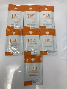 7x Tan Towel Self-tan Towelette Half Body Face & Body Classic - Picture 1 of 3