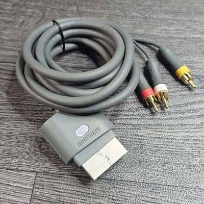 Microsoft Xbox 360™ COMPOSITE AV CABLE Grey Cable Official - Image 1 of 3
