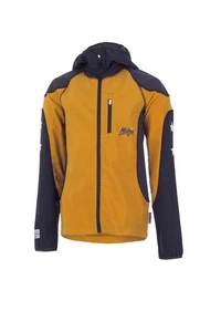 Maloja Long Running Jacket Multi Sport Jacket Unionu. Yellow-Blue Stormshell - Picture 1 of 2