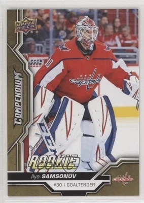 2018-19 Upper Deck Compendium Rookies Gold Ilya Samsonov #899 Rookie RC - Image 1 of 2