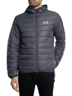 EA7 Men's Chest Logo Lightweight Jacket, Grey - Image 1 of 4