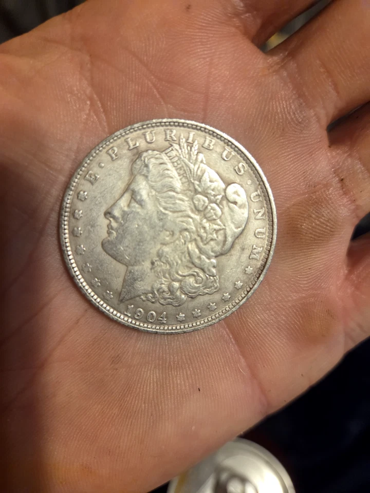 Dólar de plata Morgan en muy buen estado 1904-S, 1880, 1882 *6851.. florín chelines 1948, 1962 Foto 1 de 4