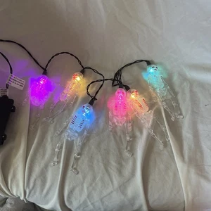 6 LEDs Skelett Halloween Lichterkette für Innen/Außen, Mehrfarbig - Bild 1 von 4