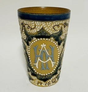 Antique Arts and Crafts Fulham Pottery Lemonade Beaker 1916 - Picture 1 of 9