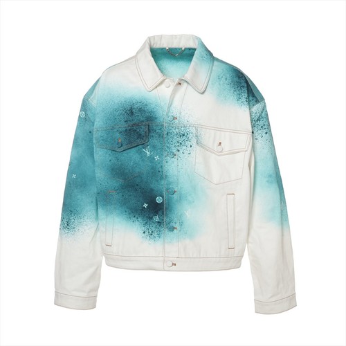 LOUIS VUITTON（LV） Louis Vuitton 23SS Giacca Denim Cotone 58 Uomo Blu x Bianco RM231M Monogramma