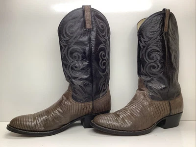 BOTAS VAQUERAS PARA HOMBRE DAN POST PIEL DE LAGARTO VERDOSO TALLA 10.5 D Foto 1 de 4