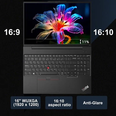 Lenovo ThinkPad E16 Gen 2 Business Laptop 16" FHD+ Anti-Glare, Intel Core Ultra. - Image 1 of 4