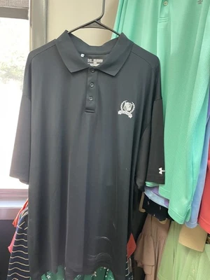 Under Armour Legends Golf Branded Mens Black Short Sleeve Polo Shirt - Size 3XL - Image 1 of 4