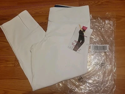 Novo com etiquetas - Calças femininas QVC com controle - Branco XLP  - Imagem 1 de 4