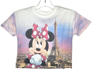 Disney Shirt Minnie Mouse Paris Frankreich weiß rot Schleife süß Top Mädchen Kind Größe 5 - Bild 1 von 5