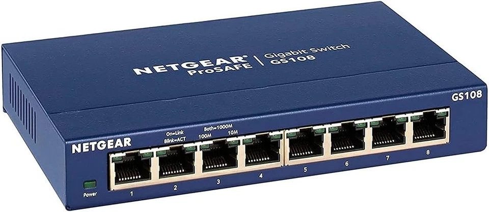 NETGEAR GS108 – Switch Ethernet Gigabit 8 Ports - Immagine 1 di 2