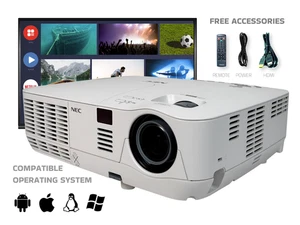 DLP Projector for Slides, Video, Class, Movies 3100 Lumens PC 3D Ready 1080i HD - Picture 1 of 14