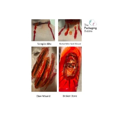 Halloween Especial SFX Maquillaje Látex Falsas Lesiones Terror Fiesta Vestir Prótesis Foto 1 de 4