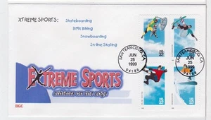 TurtlesTradingPost- Xtreme Sports- 1999 #3321-24 FDC BGC Cachet - Picture 1 of 1