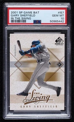 2001 SP Game Bat Edition In the Swing Gary Sheffield #IS7 PSA 10 GEM MT - Image 1 of 2