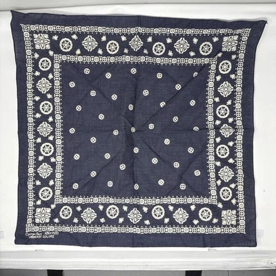 Винтажный серый синий WASHFAST цвет хлопок поли RN 14193 бандана носовой платок США - Изображение 1 из 4