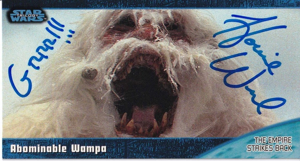Карта Howie Weed As Wampa с автографом Topps Star Wars Widevision сертификат подлинности - Изображение 1 из 1