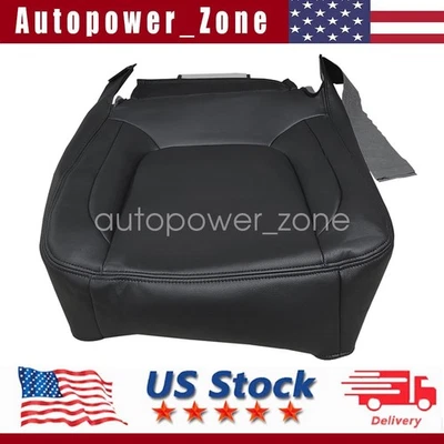 For 2003-05 Dodge Ram 1500 2500 3500 Driver Side Bottom Black Leather Seat Cover Foto 1 de 4