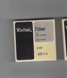 FILTRO Vivitar 81B 43mm para corrección de color doble rosca - Imagen 1 de 2
