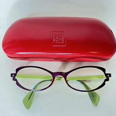 De Colección Francés Púrpura Verde Gafas Cara A Cara París Monturas Hechas a Mano SOLO Foto 1 de 4