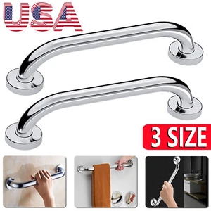Stainless Steel Grab Bar Bathroom Safety Handicap Shower Tub Handle Support LOT - Picture 1 of 10