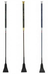 LeMieux LeGrip Jumping Whip Short Polycarbon Balance Bat Black/Brown/Navy 65cm - Picture 1 of 12