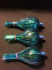 High Percentage Salmon Trolling Flies Green Dragon Series Pack Of 3- 4” Rigged
