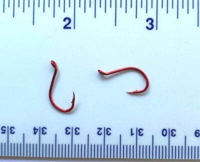 MATZUO AMERICA 100 Matzuo 113060 Red Chrome Octopus Fish Fishing Hooks size 8 - 100 hooks