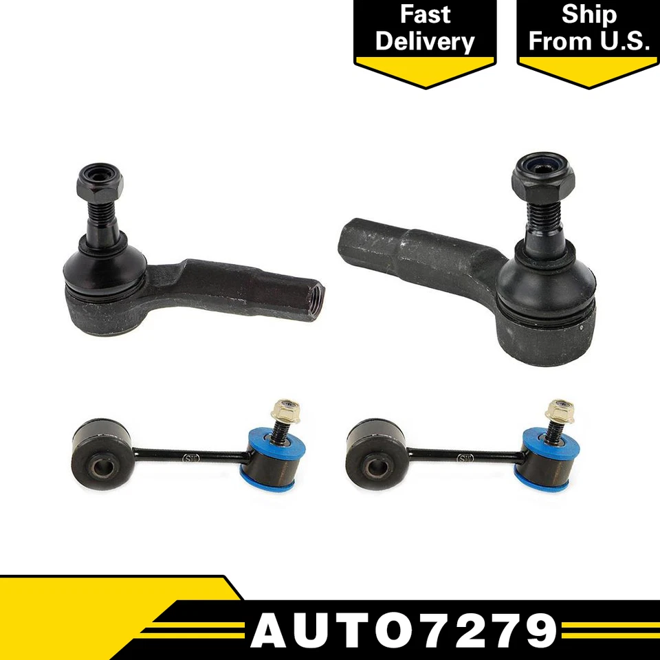 Barra estabilizadora de extremo de barra estabilizadora delantera Mevotech 4 piezas para Volkswagen Golf 1999-2002 Foto 1 de 4