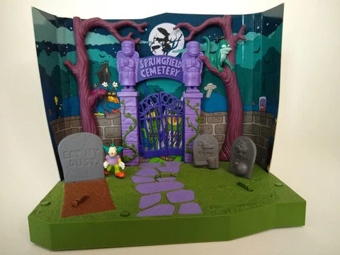 Playmates Simpsons Treehouse of Horror Cemetery Playset - TRU exclusive - Works! Cover
