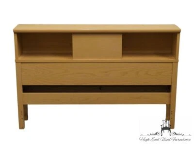 MENGEL FURNITURE Bleached Oak Mid Century Modern MCM Full Size Bookcase Headb... - Image 1 of 4