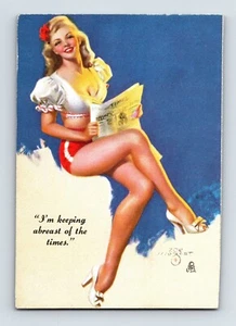 Pin-Up Blotter GGA Keeping Abreast Of The Times Zoe Mozert 3.75" x 3" - Imagen 1 de 2