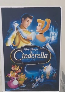 DISNEY MOVIE CHARACTER FIGURE WITH VHS STYLE DISPLAY CASE CINDERELLA - Picture 1 of 6