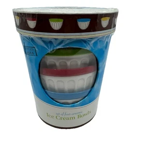 Set quattro ciotole gelato ceramica Starbucks vintage - nuove in scatola sigillate - 2007 - Foto 1 di 5