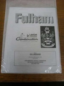 29/09/1999 Fulham Reserves v Gillingham Reserves [At Motspur Park] (4 Pages) - Picture 1 of 1