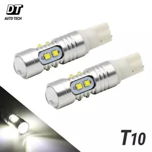 2X T10 High Power 50 Watts LED White Backup Reverse Light Bulbs Projector - Foto 1 di 7