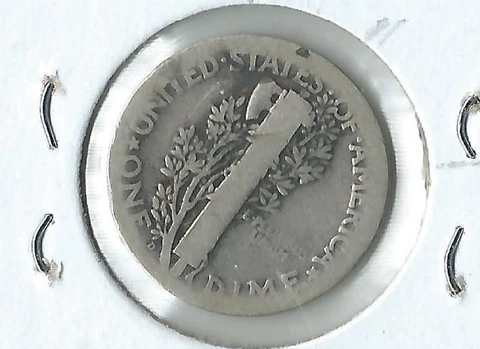 1925 D MERCURY DIME ROTATED REVERSE Cover