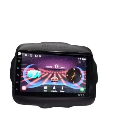 Autoradio Android 13 completo mascherina 9 POLLICI Jeep Renegade 2016-2020 4+64 - Immagine 1 di 4
